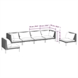 vidaXL Garden Lounge Set in Black/Gray