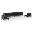 vidaXL Garden Lounge Set in Black/Gray
