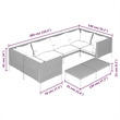 vidaXL 7 Piece Garden Lounge Set in Gray