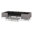 vidaXL 7 Piece Garden Lounge Set in Gray