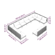 vidaXL Steel Garden Lounge Set in Gray