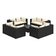 vidaXL 9 Piece Garden Lounge Set in Black