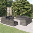 vidaXL 12 Piece Steel Garden Lounge Set in Gray