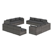 vidaXL 12 Piece Steel Garden Lounge Set in Gray