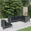 vidaXL 5 Piece Steel Standard Garden Lounge Set in Gray