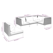 vidaXL 5 Piece Steel Standard Garden Lounge Set in Gray