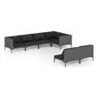 vidaXL 7 Piece Steel Garden Lounge Set in Gray