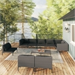 vidaXL 10 Piece Steel Garden Lounge Set in Gray