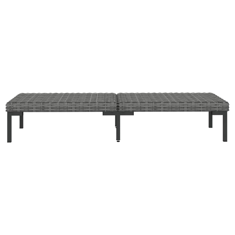 vidaXL 10 Piece Steel Garden Lounge Set in Gray