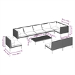 vidaXL 10 Piece Steel Garden Lounge Set in Gray