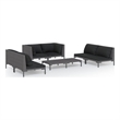 vidaXL 7 Piece Steel Garden Lounge Set in Gray