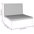 vidaXL 8 Piece Garden Lounge Set in Black/Gray