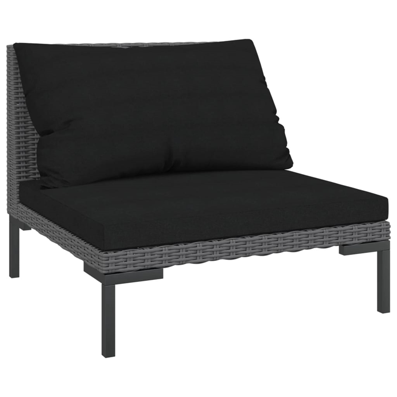 vidaXL 8 Piece Garden Lounge Set in Black/Gray