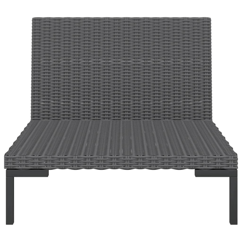 vidaXL 8 Piece Garden Lounge Set in Black/Gray