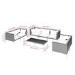 vidaXL 8 Piece Garden Lounge Set in Black/Gray