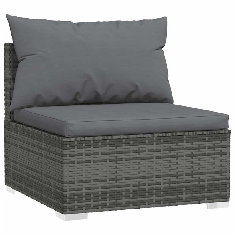 vidaXL 5 Piece Steel Garden Lounge Set in Gray