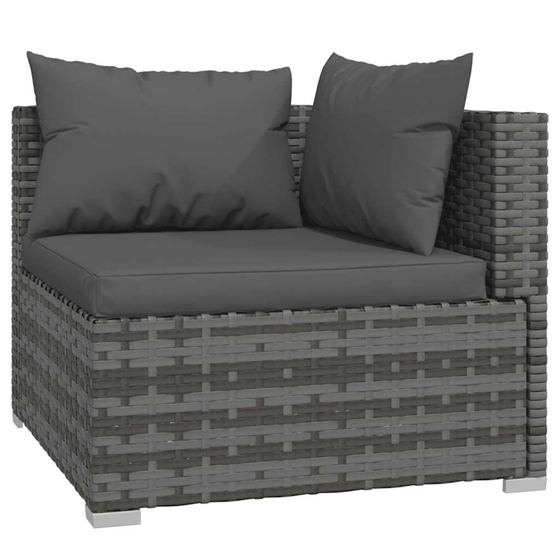vidaXL 5 Piece Steel Garden Lounge Set in Gray