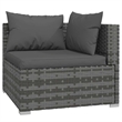 vidaXL 5 Piece Steel Garden Lounge Set in Gray