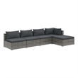 vidaXL 5 Piece Steel Garden Lounge Set in Gray