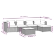 vidaXL 6 Piece Steel Garden Lounge Set in Gray