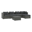 vidaXL 6 Piece Steel Garden Lounge Set in Gray