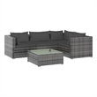 vidaXL 5 Piece Steel Garden Lounge Set in Gray