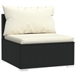 vidaXL Steel Garden Lounge Set in Black/Cream