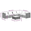 vidaXL Steel Garden Lounge Set in Black/Cream