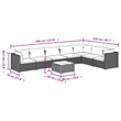 vidaXL 8 Piece Garden Lounge Set in Green/Brown