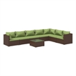 vidaXL 8 Piece Garden Lounge Set in Green/Brown