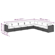 vidaXL 8 Piece Steel Garden Lounge Set in Gray