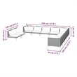 vidaXL 11 Piece Poly Rattan Garden Lounge Set in Black/Gray