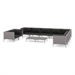 vidaXL 11 Piece Garden Lounge Set in Gray
