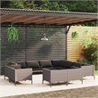 vidaXL 11 Piece Steel Garden Lounge Set in Gray