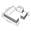 vidaXL 11 Piece Steel Garden Lounge Set in Gray