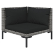 vidaXL 14 Piece Poly Rattan Garden Lounge Set in Black/Gray