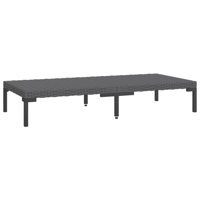 vidaXL 14 Piece Poly Rattan Garden Lounge Set in Black/Gray