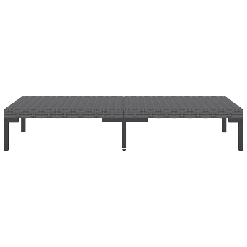 vidaXL 14 Piece Poly Rattan Garden Lounge Set in Black/Gray