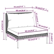 vidaXL 13 Piece Poly Rattan Large Garden Lounge Set in Black/Gray