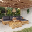 vidaXL 5 Piece Wood Garden Lounge Set in Gray