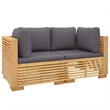 vidaXL Wood Garden Lounge Set in Gray/Natural