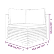 vidaXL Wood Garden Lounge Set in Gray/Natural