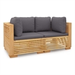 vidaXL Wood Garden Lounge Set in Gray/Natural