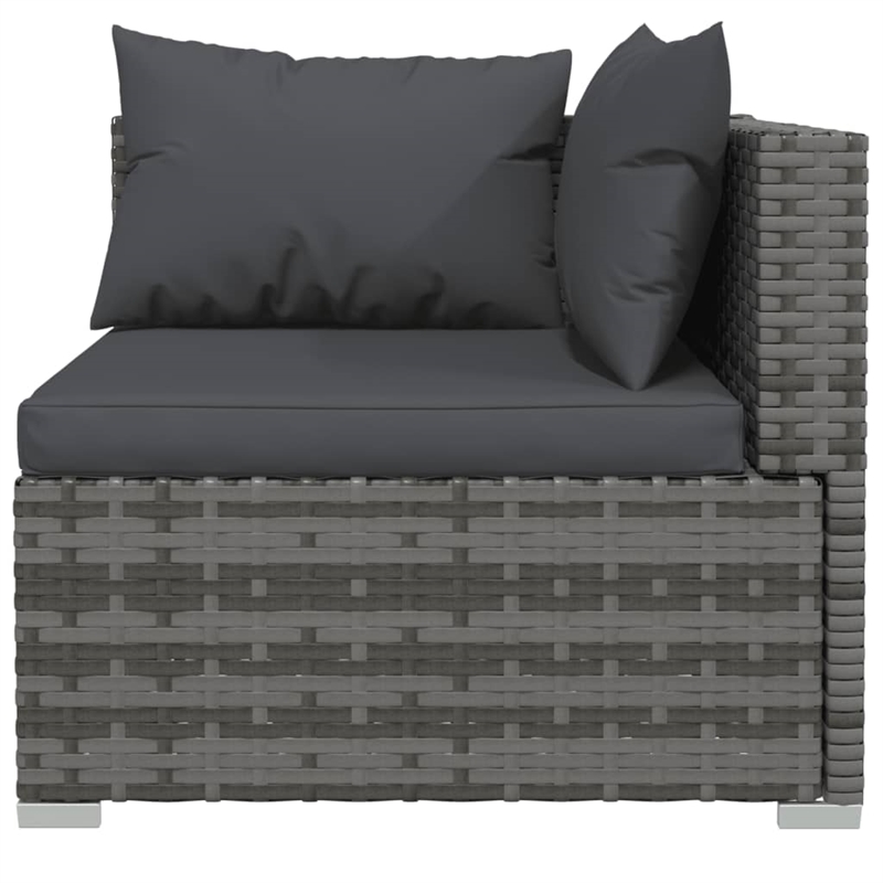 vidaXL 10 Piece Steel Garden Lounge Set in Gray