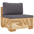 vidaXL 4 Piece Wood Small Garden Lounge Set in Gray