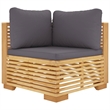 vidaXL 4 Piece Wood Small Garden Lounge Set in Gray