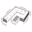 vidaXL 11 Piece Garden Lounge Set in Gray