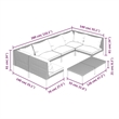 vidaXL 7 Piece Steel Garden Lounge Set in Gray