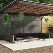 vidaXL 10 Piece Steel Garden Lounge Set in Gray