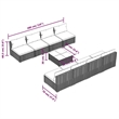 vidaXL 9 Piece Steel Garden Lounge Set in Gray